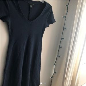 Moda international petite navy blue t-shirt dress